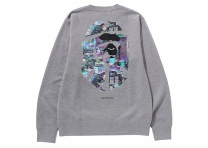 BAPE Neon Tokyo Crewneck (FW23) Gray