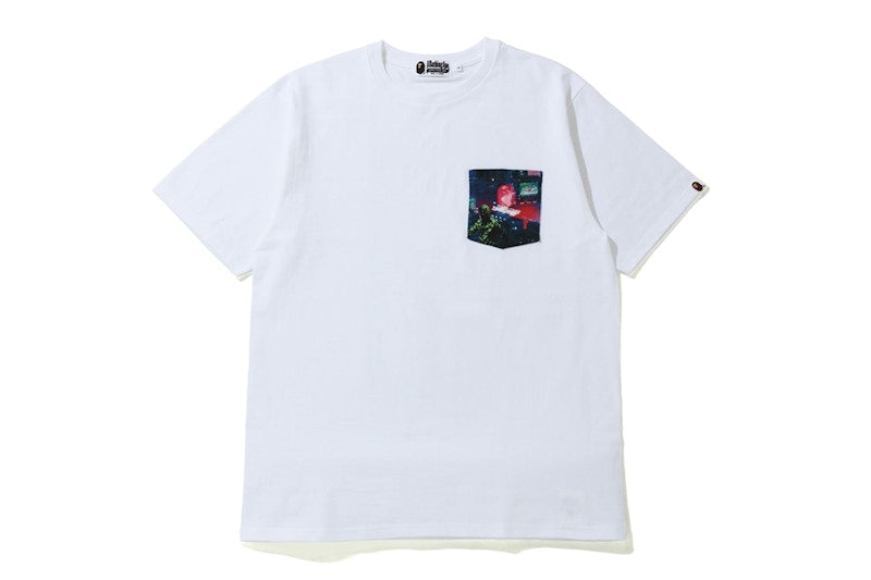 BAPE Neon Tokyo Pocket Tee White