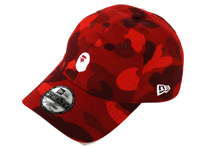 BAPE New Era Color Camo Ape Head 9Twenty Cap Red