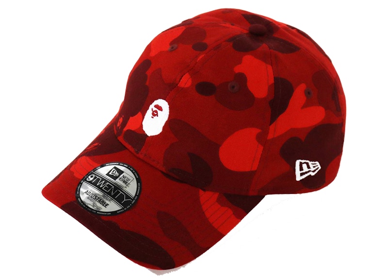 BAPE New Era Color Camo Ape Head 9Twenty Cap Red