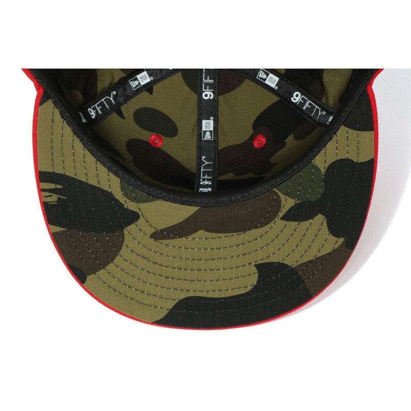 BAPE New Era Snap Back Cap Red