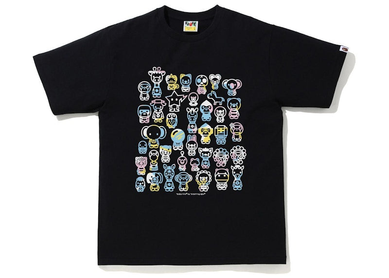BAPE New Multi Camo A To Z Tee Black