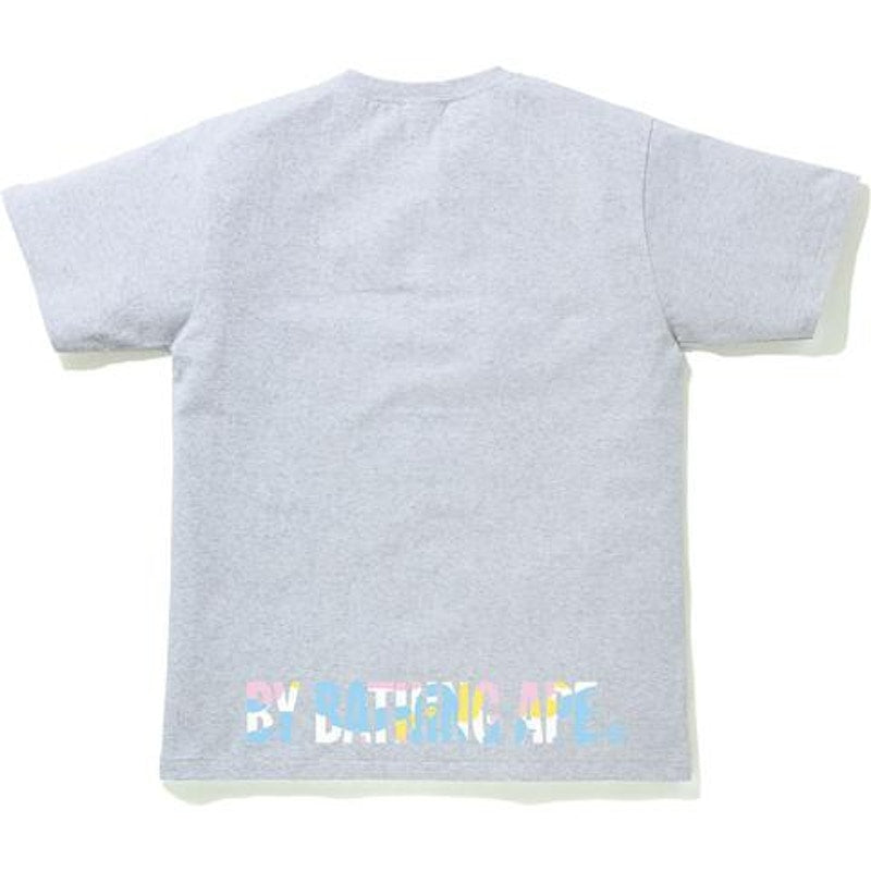 BAPE New Multi Camo Ape Face Tee Gray