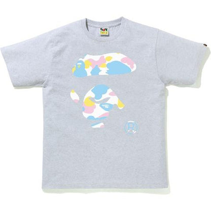 BAPE New Multi Camo Ape Face Tee Gray