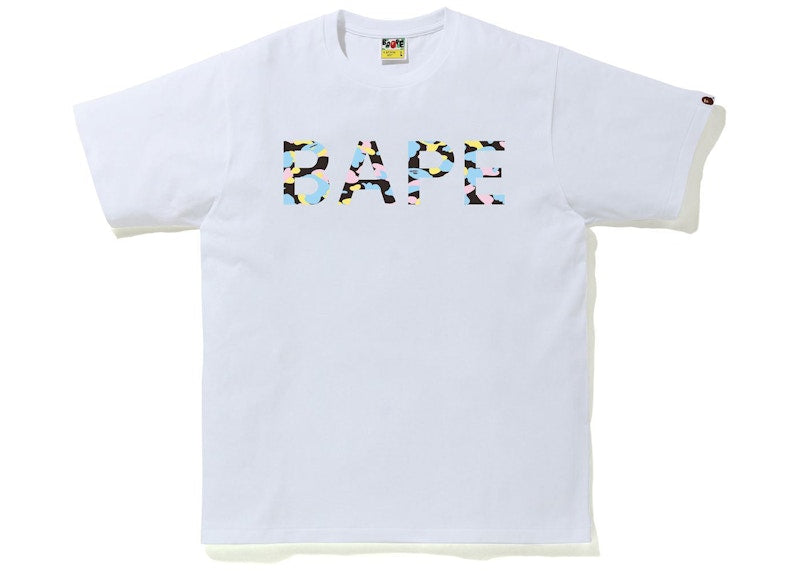 BAPE New Multi Camo BAPE Tee White