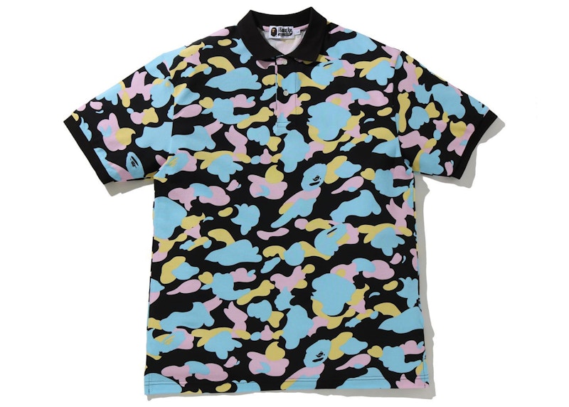 BAPE New Multi Camo Relaxed Polo Black