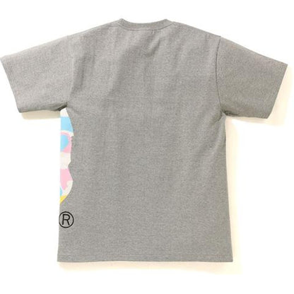BAPE New Multi Camo Side Big Ape Head Tee Gray