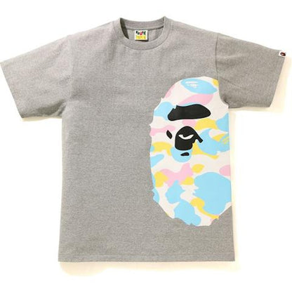 BAPE New Multi Camo Side Big Ape Head Tee Gray