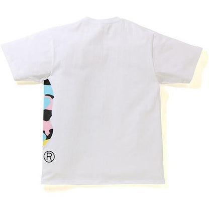 BAPE New Multi Camo Side Big Ape Head Tee White