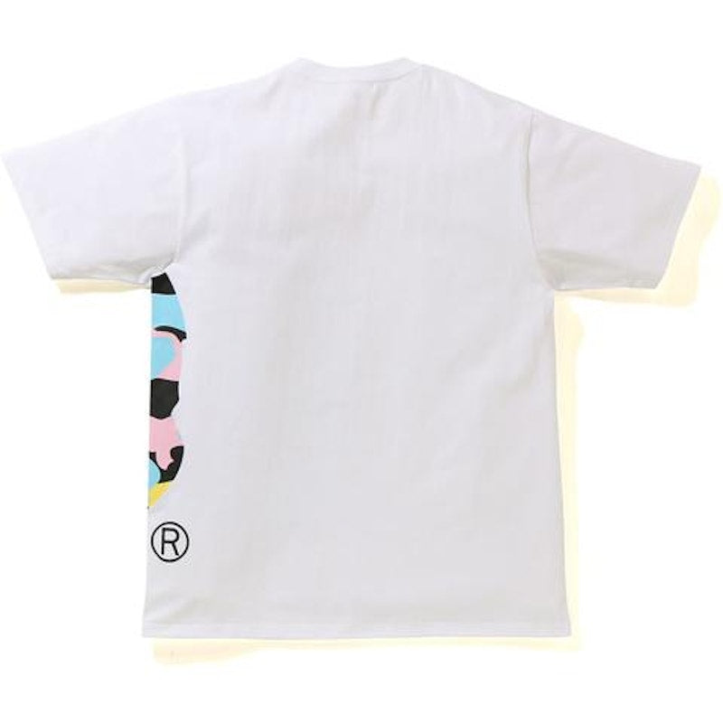 BAPE New Multi Camo Side Big Ape Head Tee White