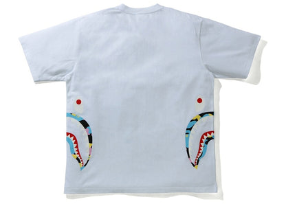 BAPE New Multi Camo Side Shark Relaxed Tee White