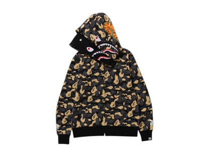 BAPE New York Madison Avenue 3rd Anniversary Double Shark Hoodie Multicolor