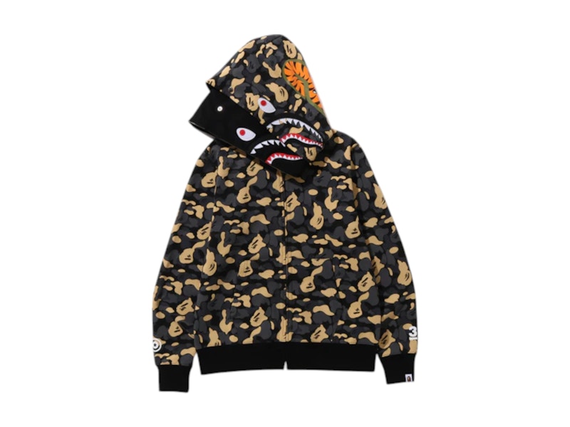 BAPE New York Madison Avenue 3rd Anniversary Double Shark Hoodie Multicolor