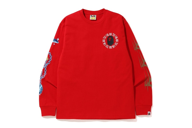 BAPE Ninja L/S Tee Red