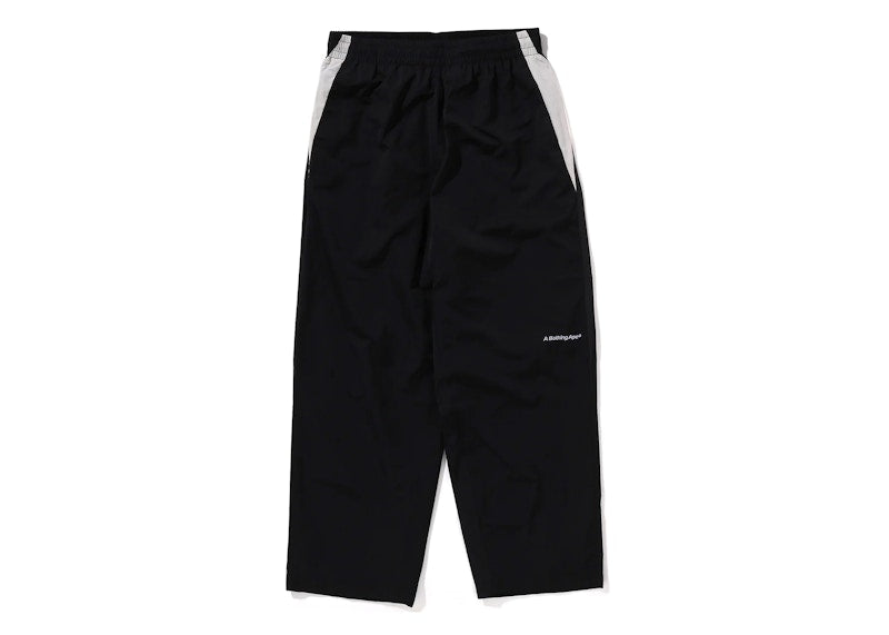 BAPE Nylon Loose Fit Track Pants Black