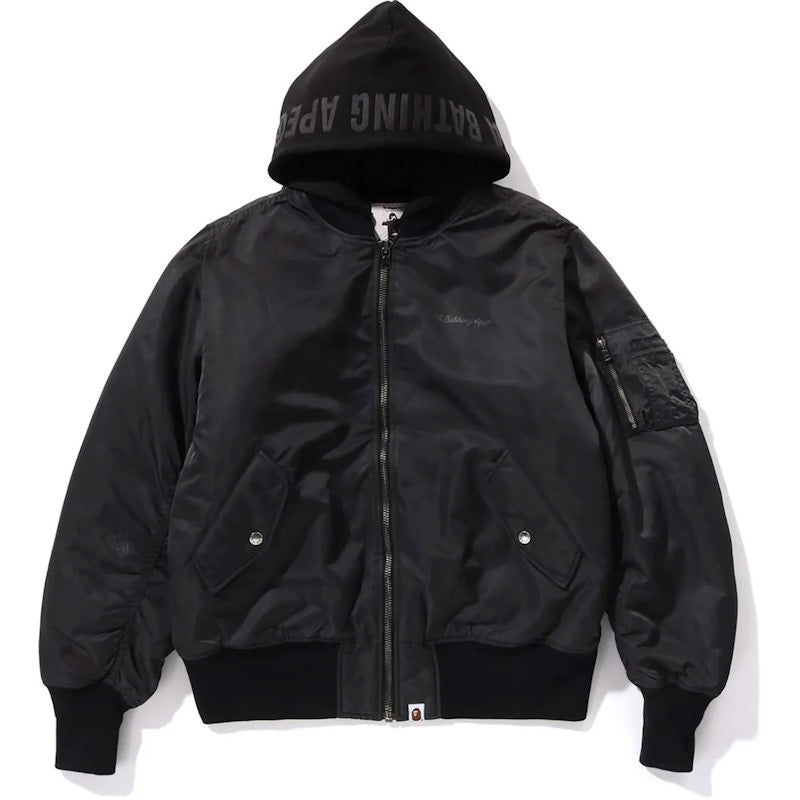 BAPE Nylon MA-1 Jacket Black
