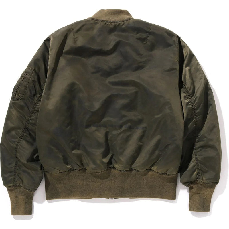 BAPE Nylon MA-1 Jacket Olive Drab