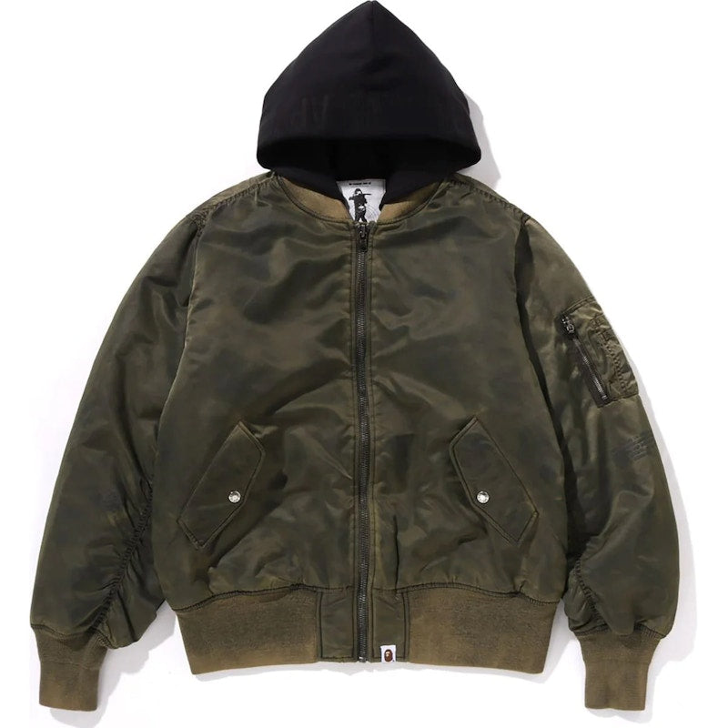 BAPE Nylon MA-1 Jacket Olive Drab