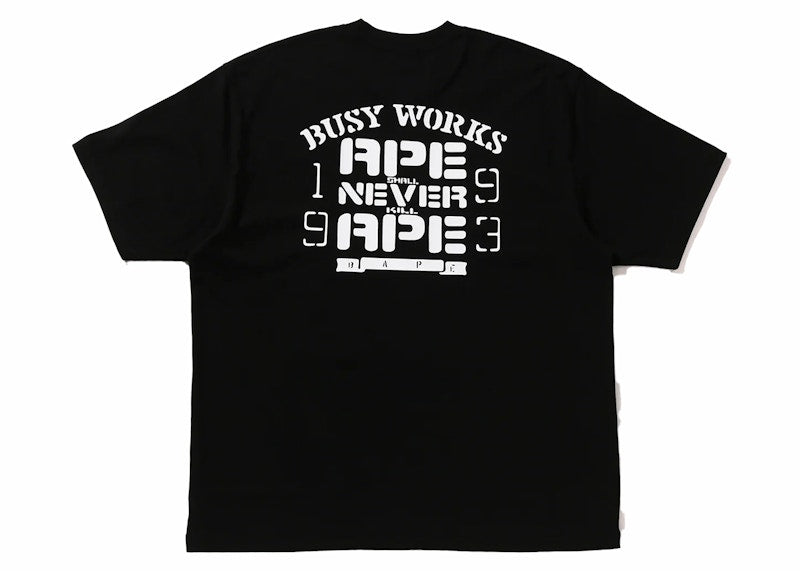 BAPE OG Ape Head College Relaxed Fit Tee Black
