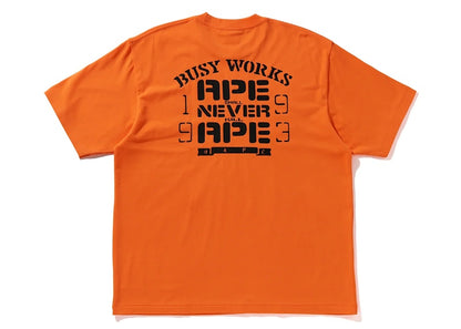BAPE OG Ape Head College Relaxed Fit Tee Orange