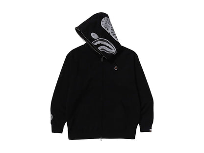 BAPE One Point Ape Head Shark Relaxed Fit Full Zip Hoodie Black