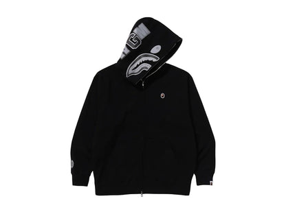 BAPE One Point Ape Head Shark Relaxed Fit Full Zip Hoodie Black