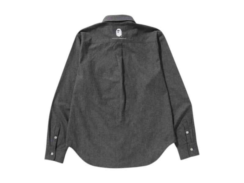 BAPE One Point Chambray Shirt Black