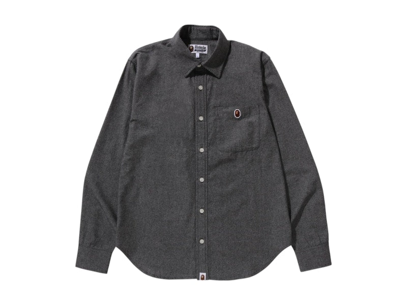 BAPE One Point Chambray Shirt Black