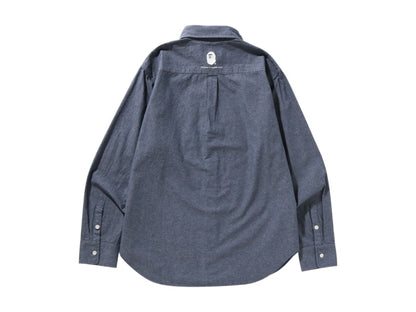 BAPE One Point Chambray Shirt Light Indigo