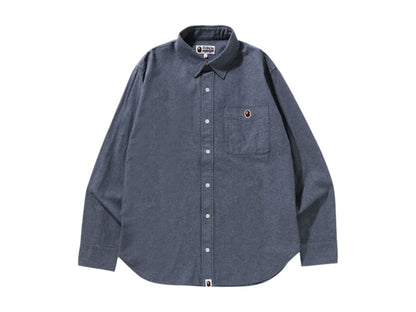 BAPE One Point Chambray Shirt Light Indigo