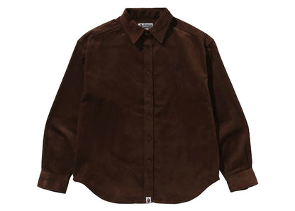 BAPE One Point Corduroy L/S Shirt Brown