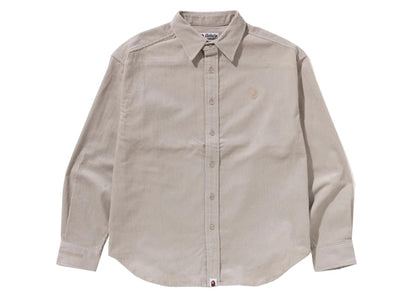 BAPE One Point Corduroy L/S Shirt Ivory