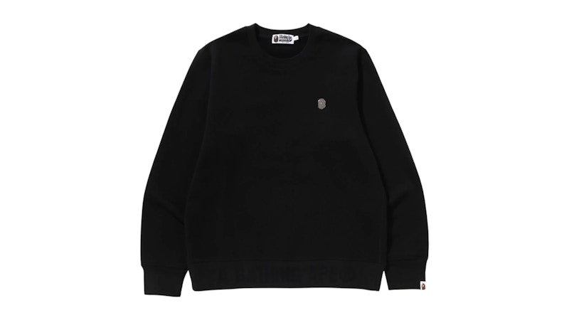 BAPE One Point Crewneck Sweatshirt Black