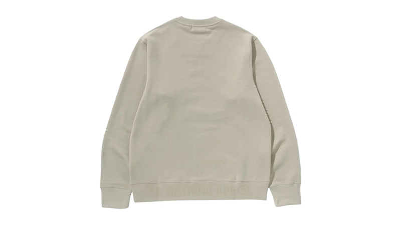 BAPE One Point Crewneck Sweatshirt (FW25) Beige