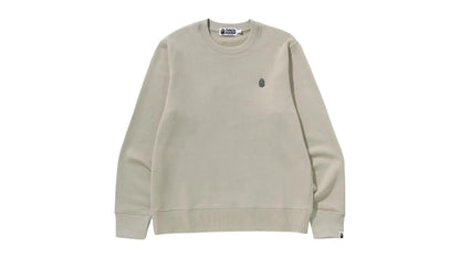BAPE One Point Crewneck Sweatshirt (FW25) Beige