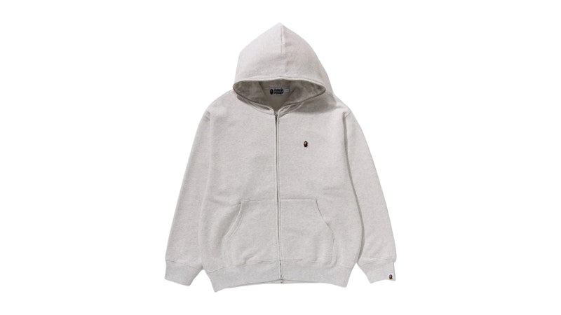 BAPE One Point Full Zip Hoodie Gray