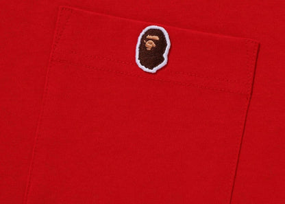 BAPE One Point Pocket Tee Red