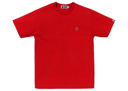 BAPE One Point Pocket Tee Red