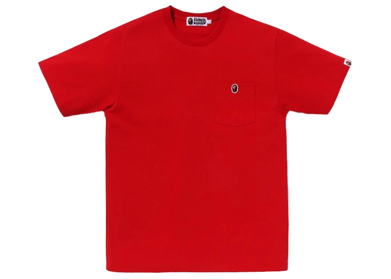 BAPE One Point Pocket Tee Red