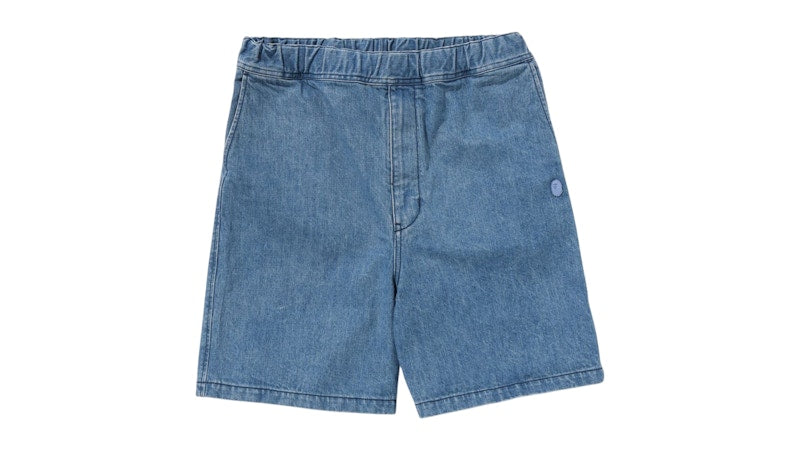 BAPE One Point Relaxed Fit 13oz Denim Shorts Light Indigo