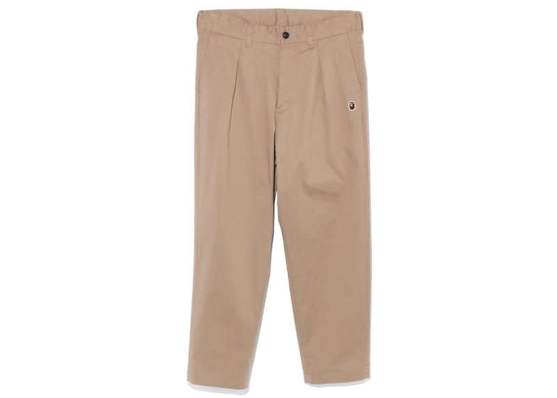 BAPE One Point Relaxed Fit Chino Pants Beige