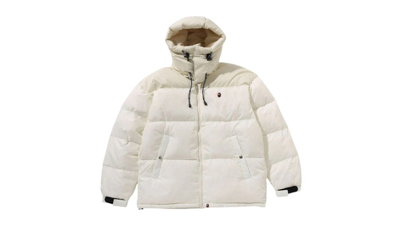BAPE One Point Relaxed Fit Down Jacket Ivory