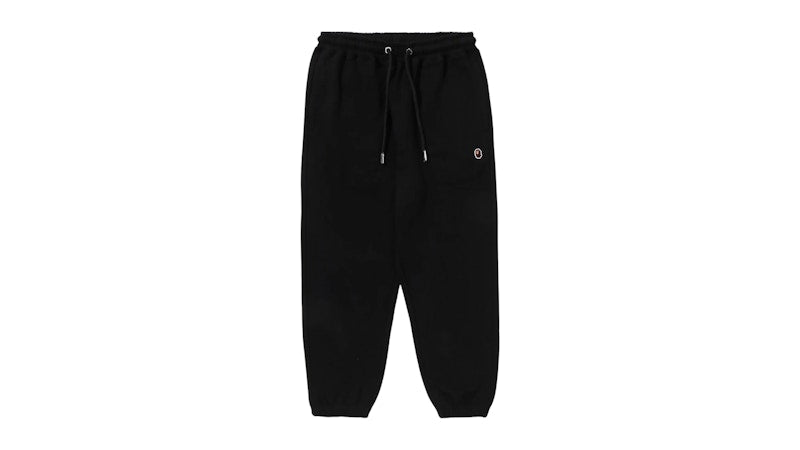 BAPE One Point Relaxed Fit Sweat Pants Black
