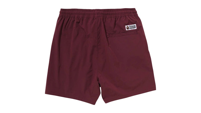 BAPE One Point Relaxed Fit Water Shorts Shorts Burgundy