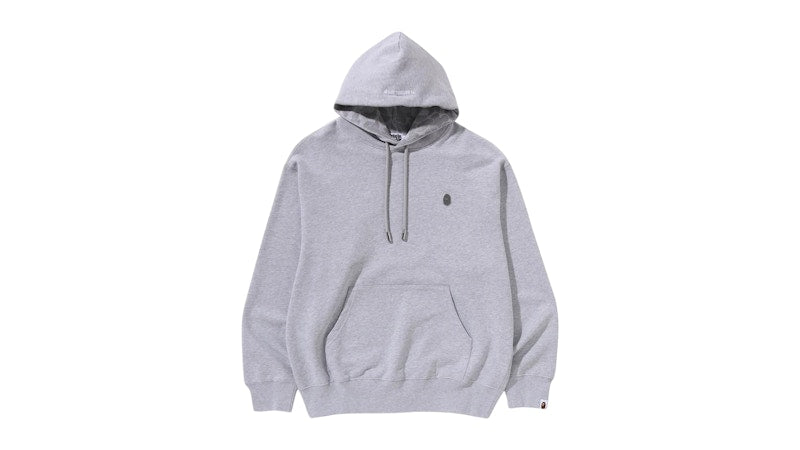 BAPE One Point Relaxed Pullover Hoodie Gray