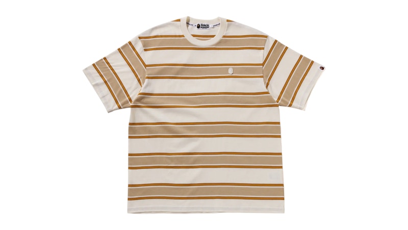 BAPE One Point Strip Relaxed Fit Tee Ivory
