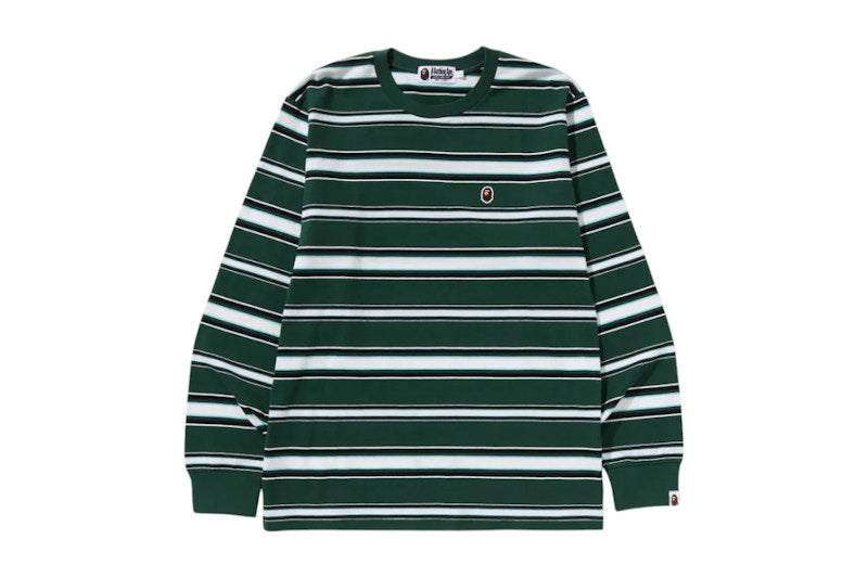 BAPE One Point Stripe L/S Tee Green