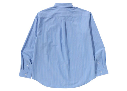 BAPE One Point Stripe Poplin L/S Shirt Blue