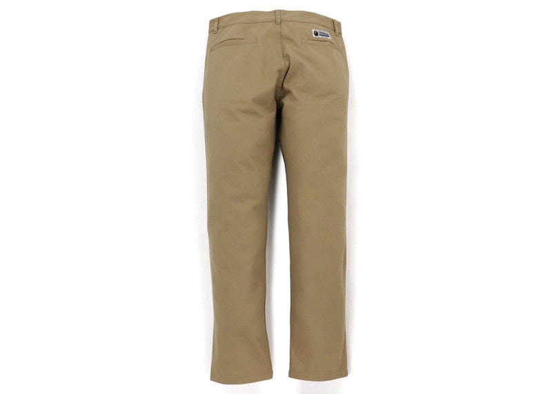 BAPE One Point Wide Fit Chino Pants Beige