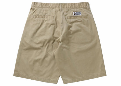 BAPE One Point Wide Fit Chino Shorts Beige